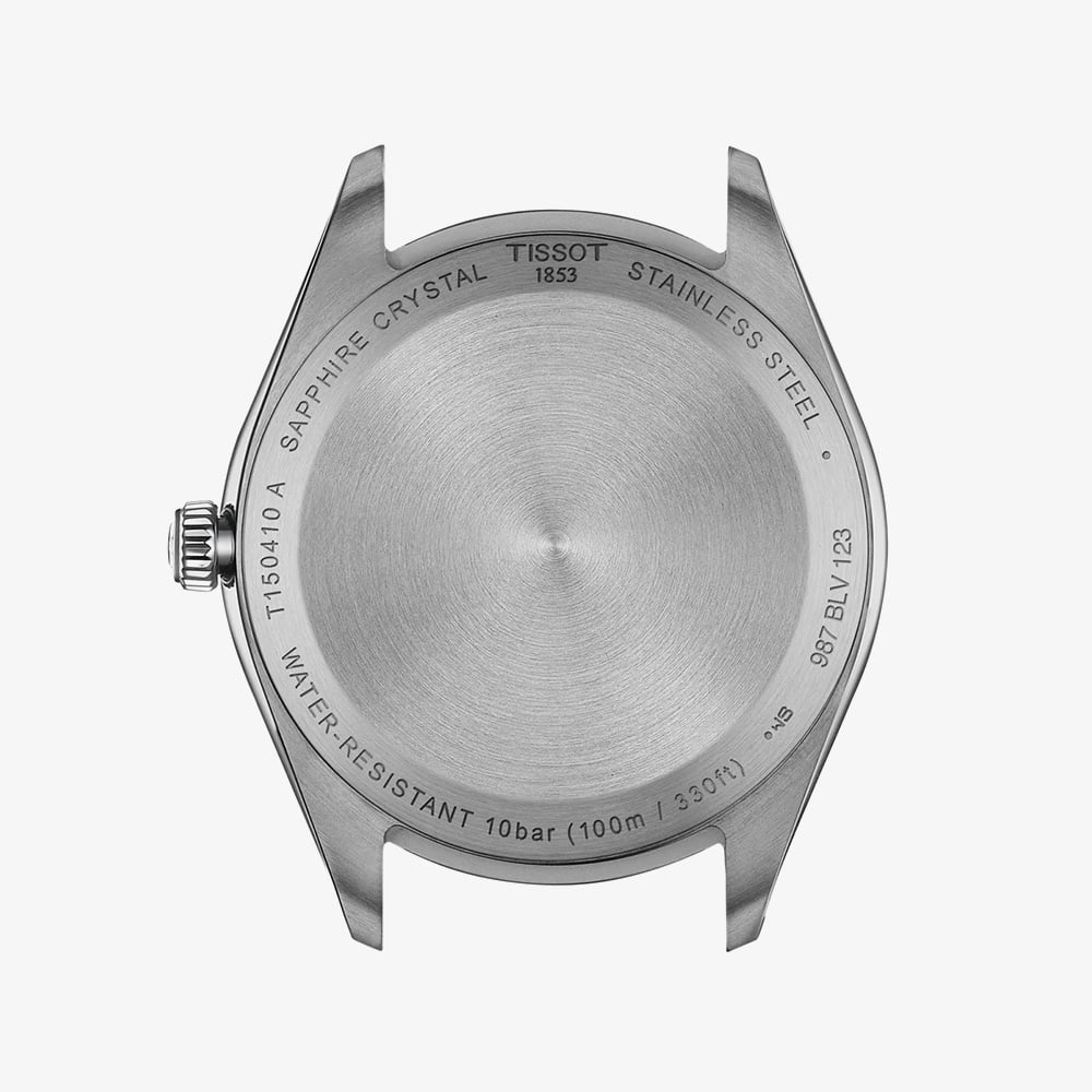 Tissot Mens PR 100 White Dial Black Leather Strap Watch T150.410.16.011.00