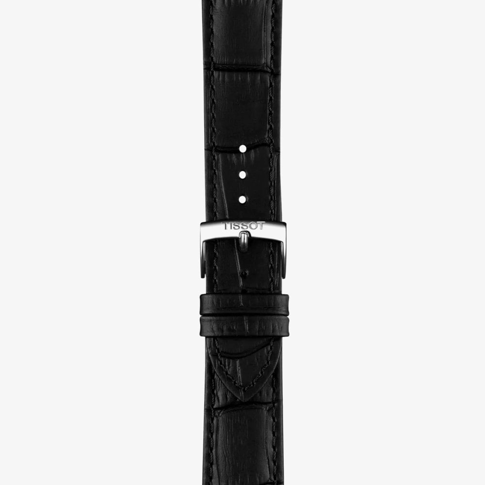 Tissot Mens PR 100 White Dial Black Leather Strap Watch T150.410.16.011.00