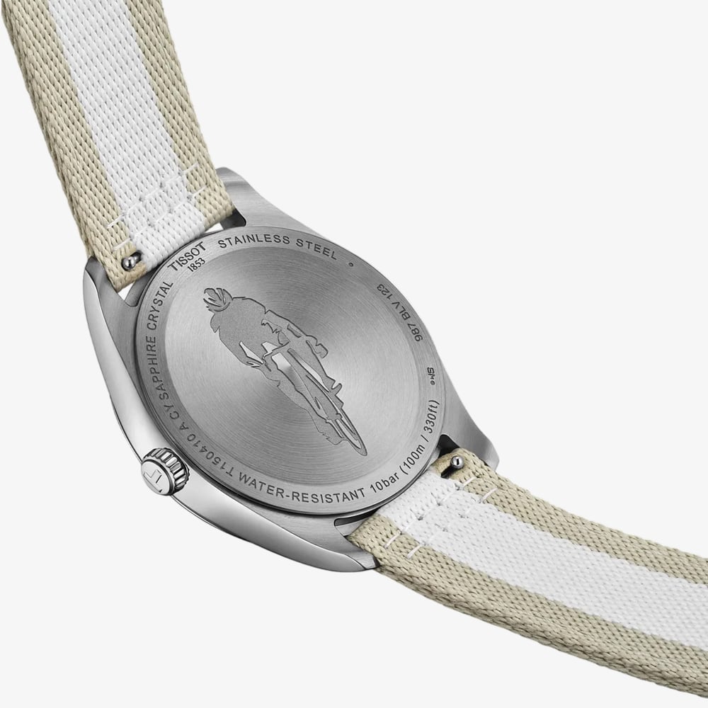Tissot Mens PR100 Cycling Grey Dial Two Colour Fabric Strap Watch T150.410.17.037.00