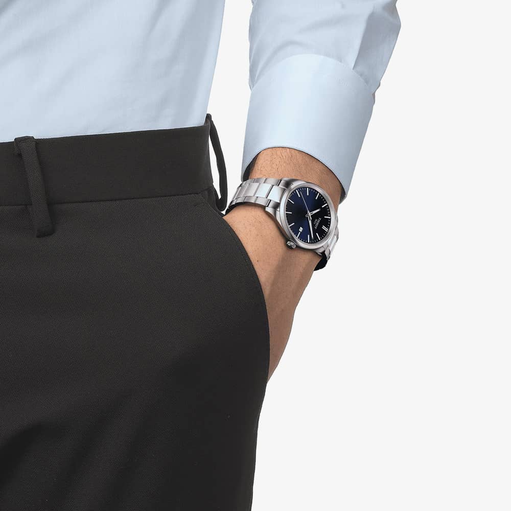 Tissot PR 100 Silver & Blue Watch T150.410.11.041.00