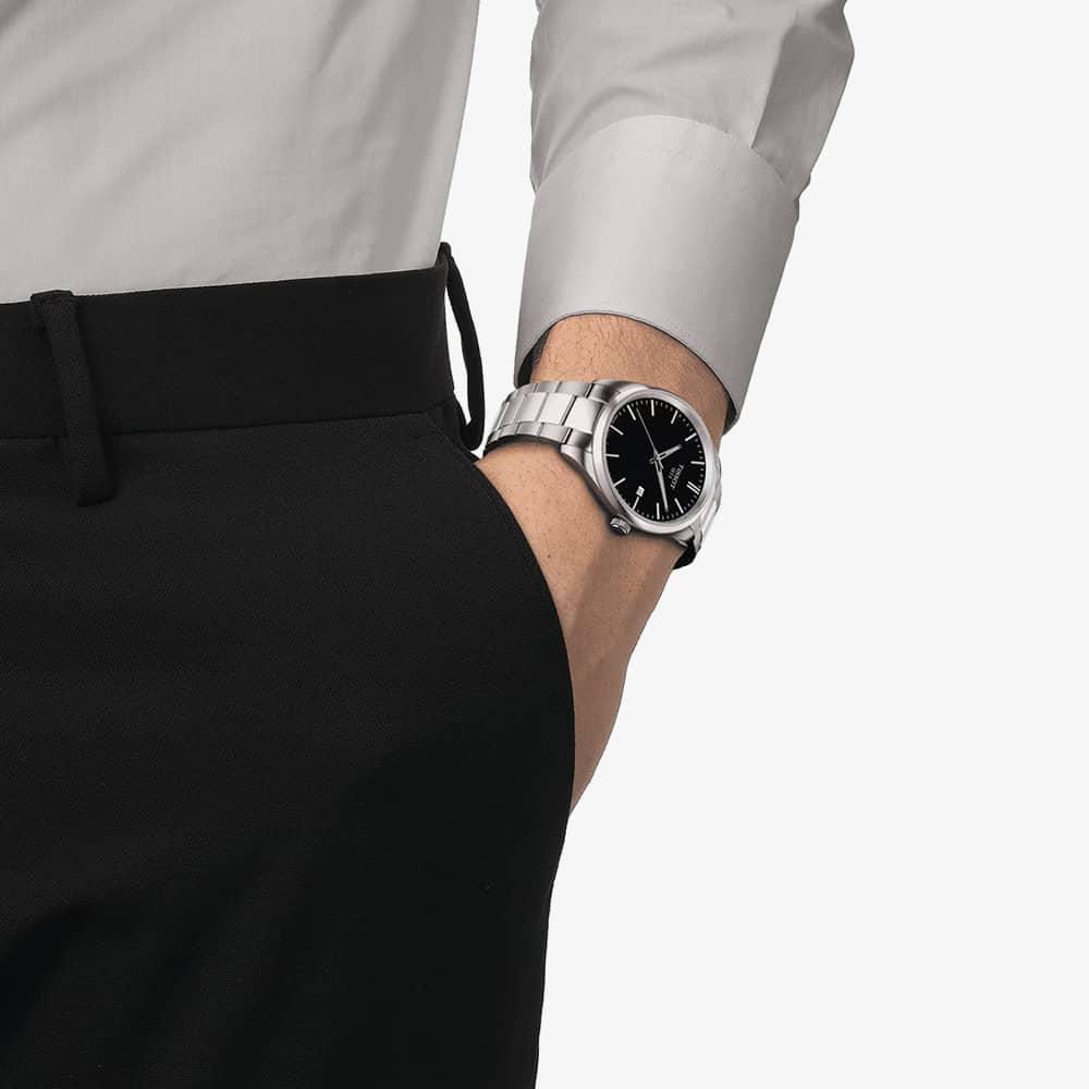 Tissot PR 100 Silver & Black Watch T1504101105100