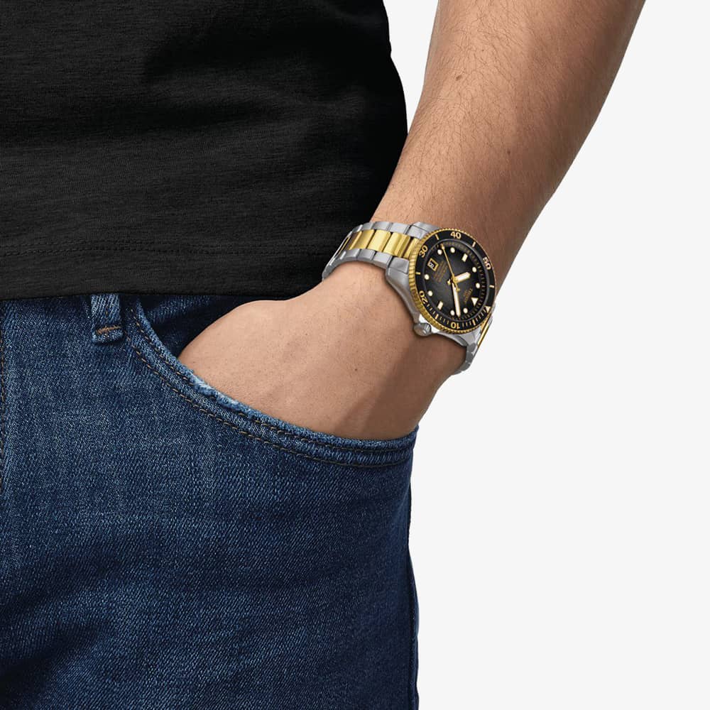 Tissot Seastar 1000 Powermatic 80 Two Colour Automatic Watch T120.807.22.051.00