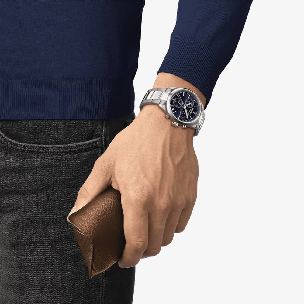 Tissot PR 100 Dark Blue Chronograph Watch T150.417.11.041.00