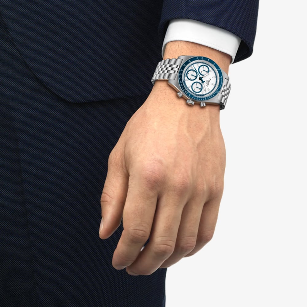Tissot Mens PR516 Automatic Blue Chronograph Watch T149.462.11.011.00