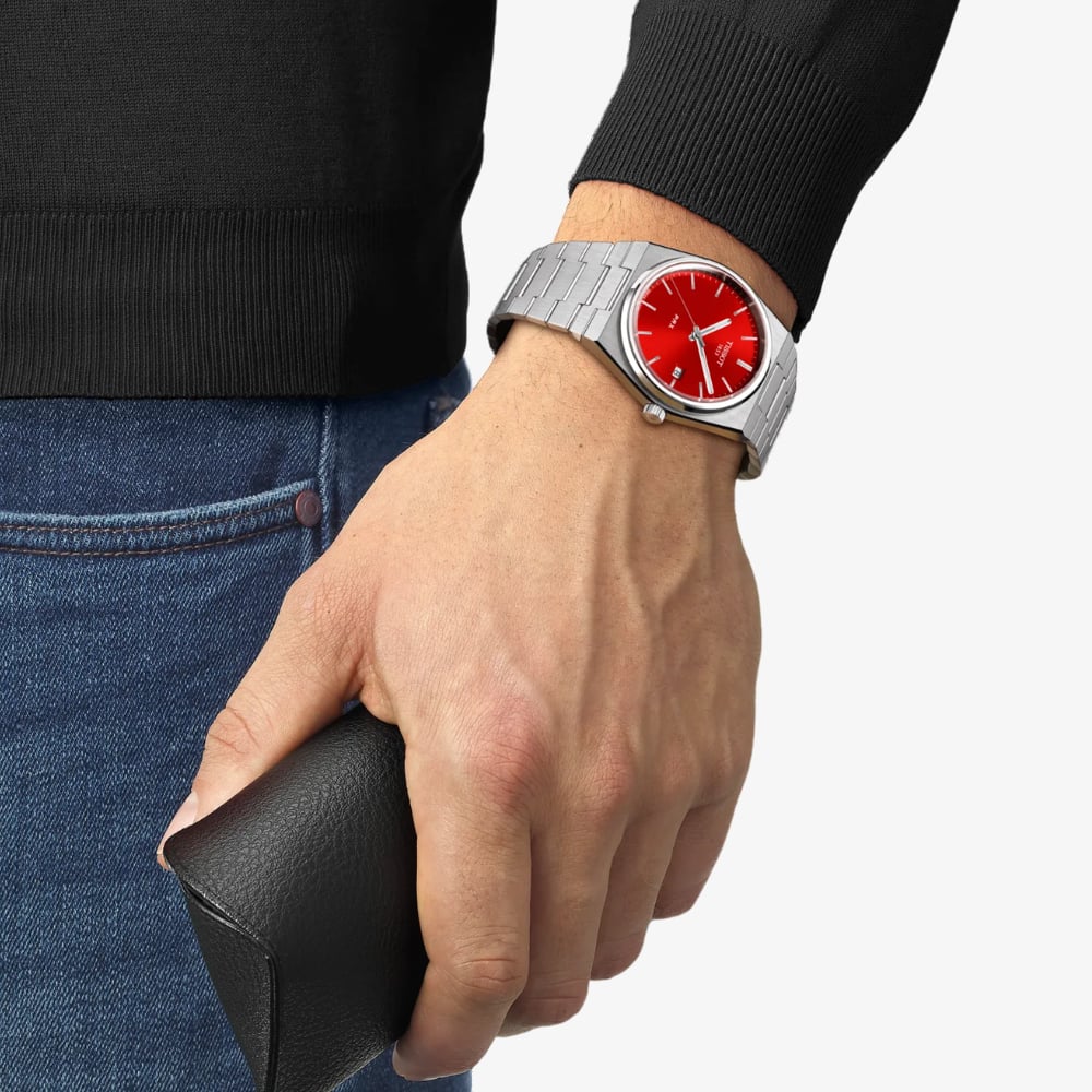 Tissot Mens PRX Red Dial Watch T137.410.11.421.00