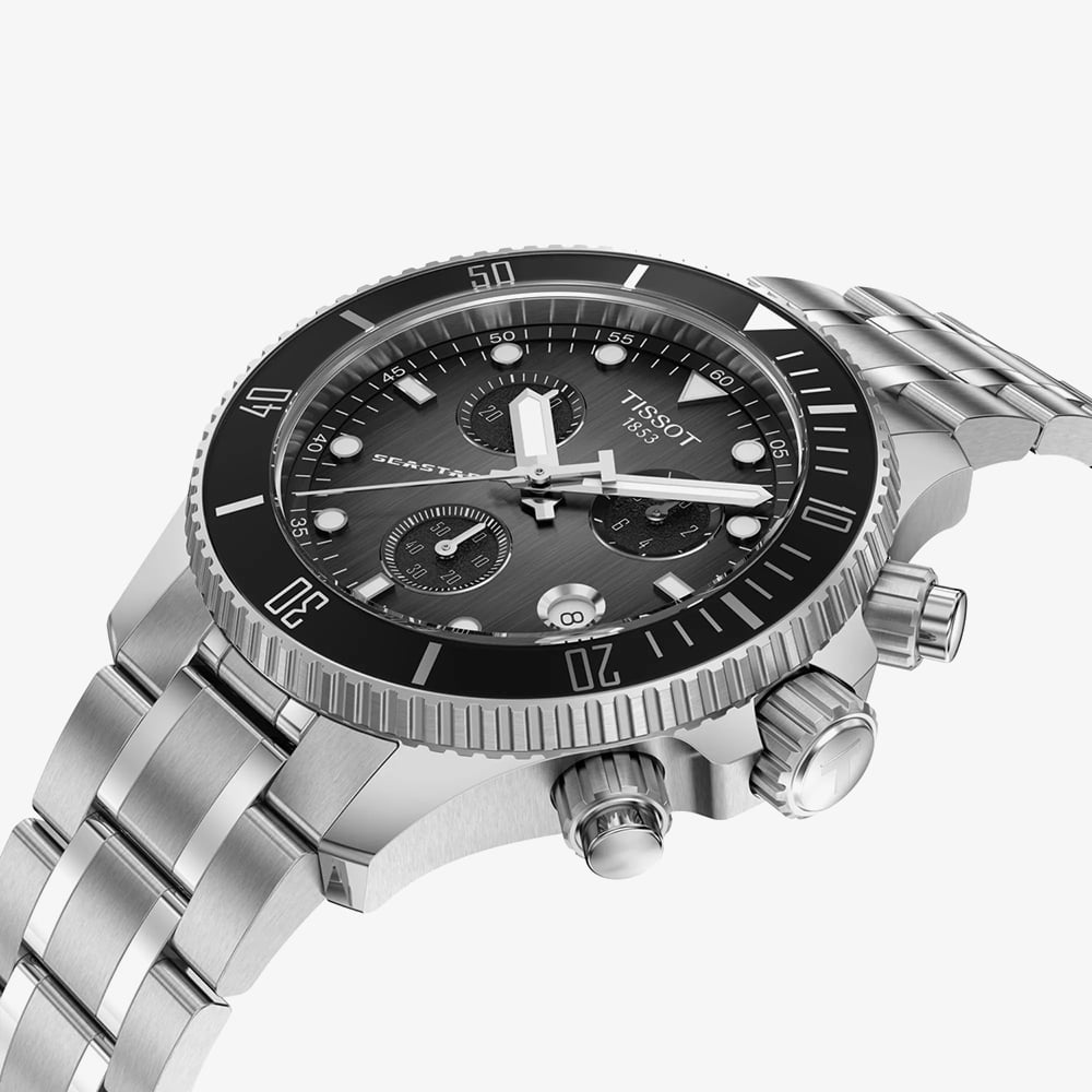 Tissot Seastar 1000 Stainless Steel & Black Chronograph Watch T120.217.11.061.00