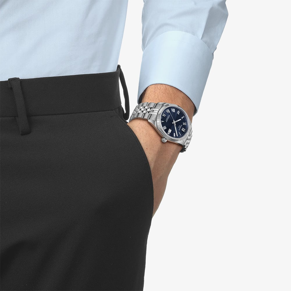 Tissot Mens Ballade Powermatic 80 Blue Dial Watch T156.408.11.043.00