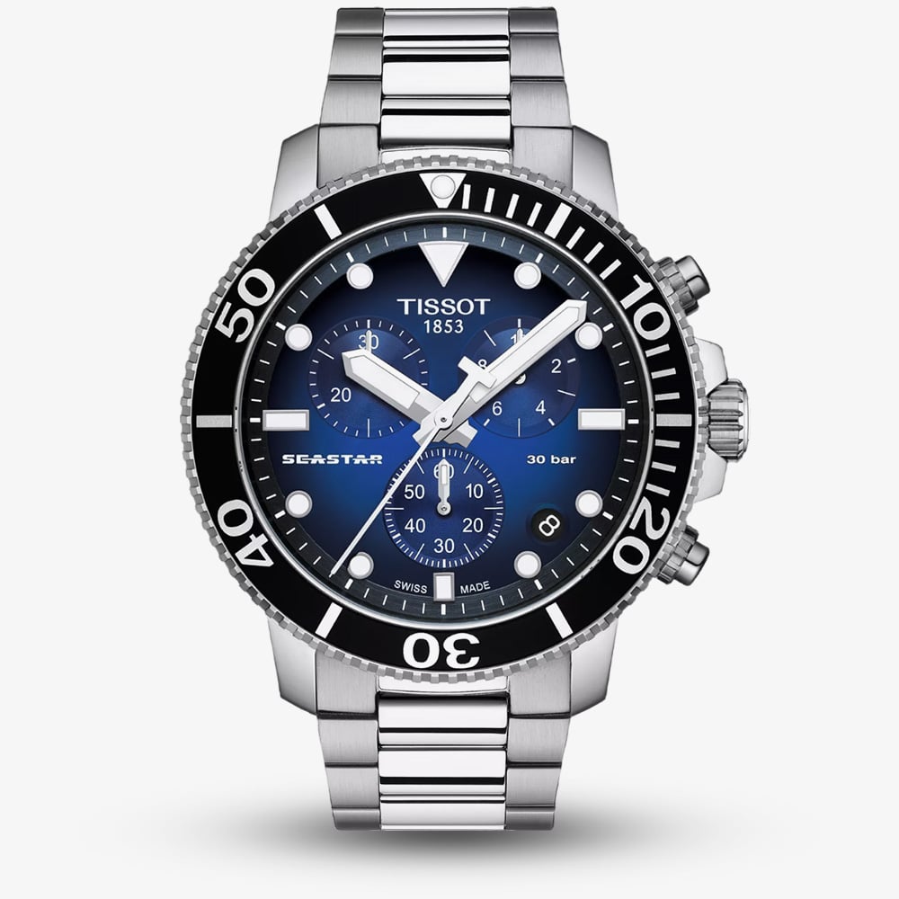Click to view product details and reviews for Tissot Mens Seastar 1000 Blue Black Dial Divers Watch T1204171104101.