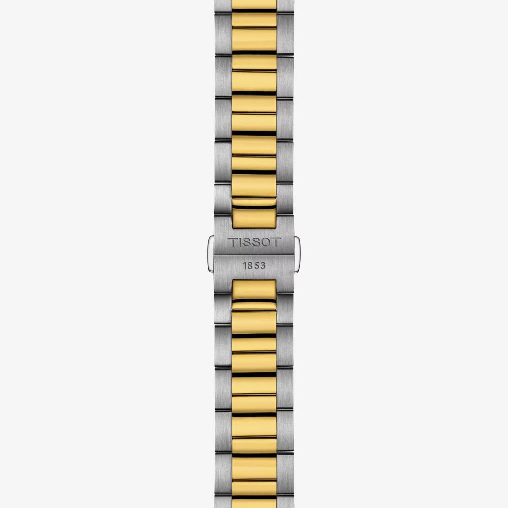 Tissot Mens PR 100 Two Tone White Dial Date Watch T150.410.22.011.00