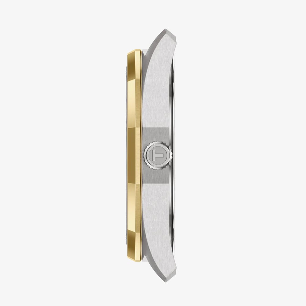 Tissot Mens PRC 100 Solar Silver Dial Two Tone Bracelet Watch T151.422.22.031.00