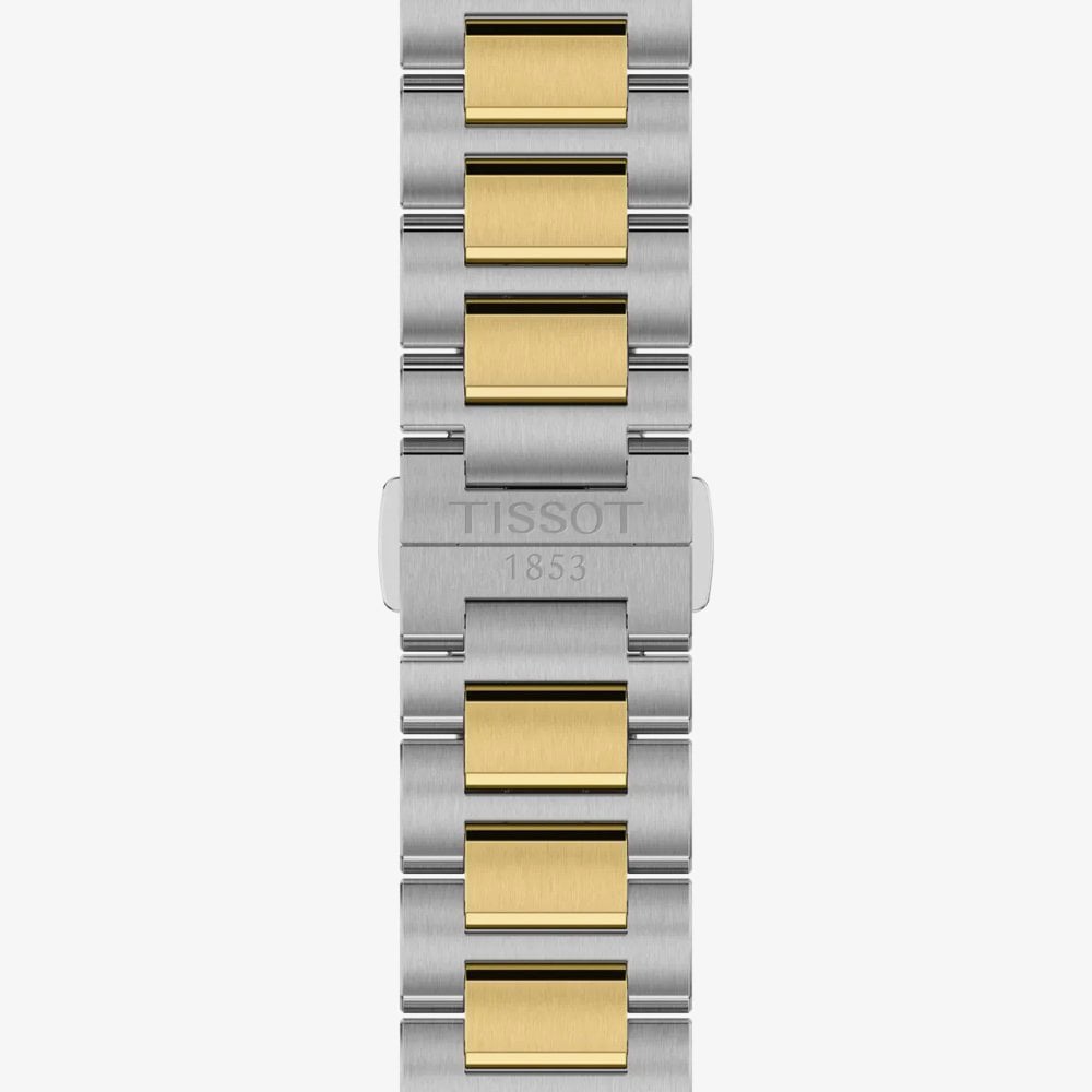Tissot Mens PRC 100 Solar Silver Dial Two Tone Bracelet Watch T151.422.22.031.00