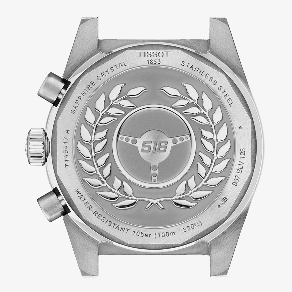 Tissot Mens PR516 40mm Chronograph White Bracelet Watch T149.417.11.011.00