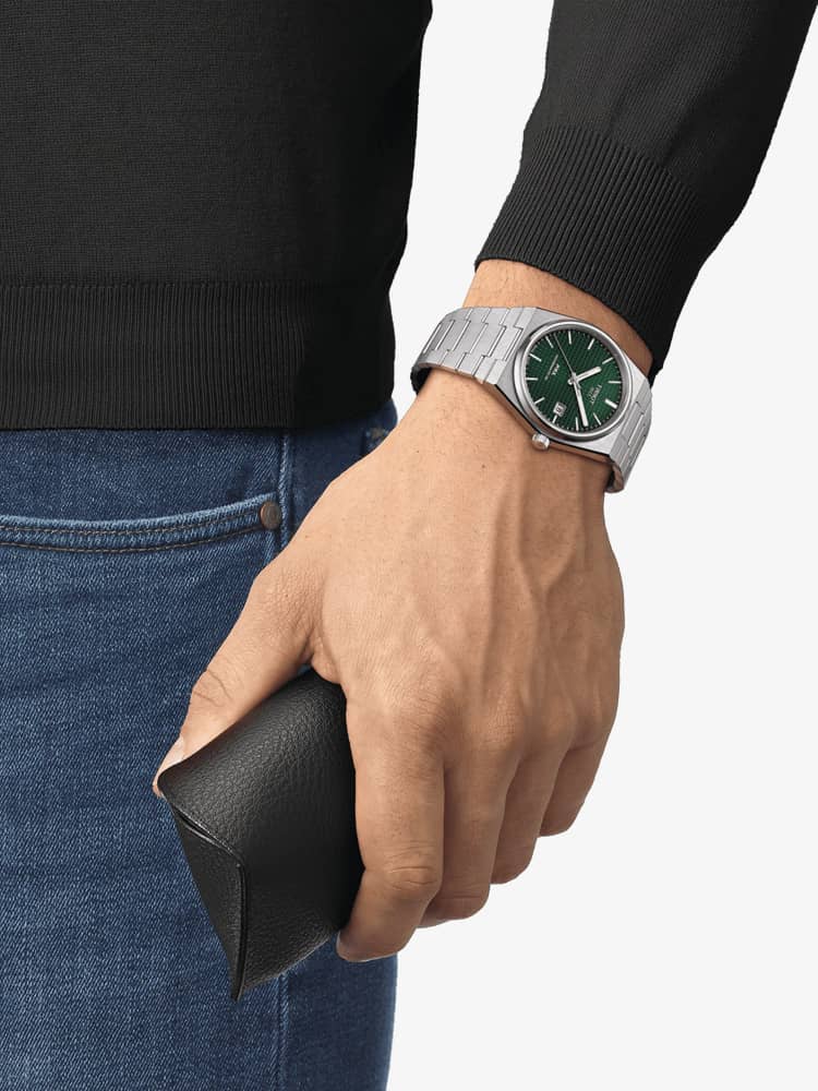 Tissot Mens PRX Powermatic 80 Automatic Green Watch T137.407.11.091.00