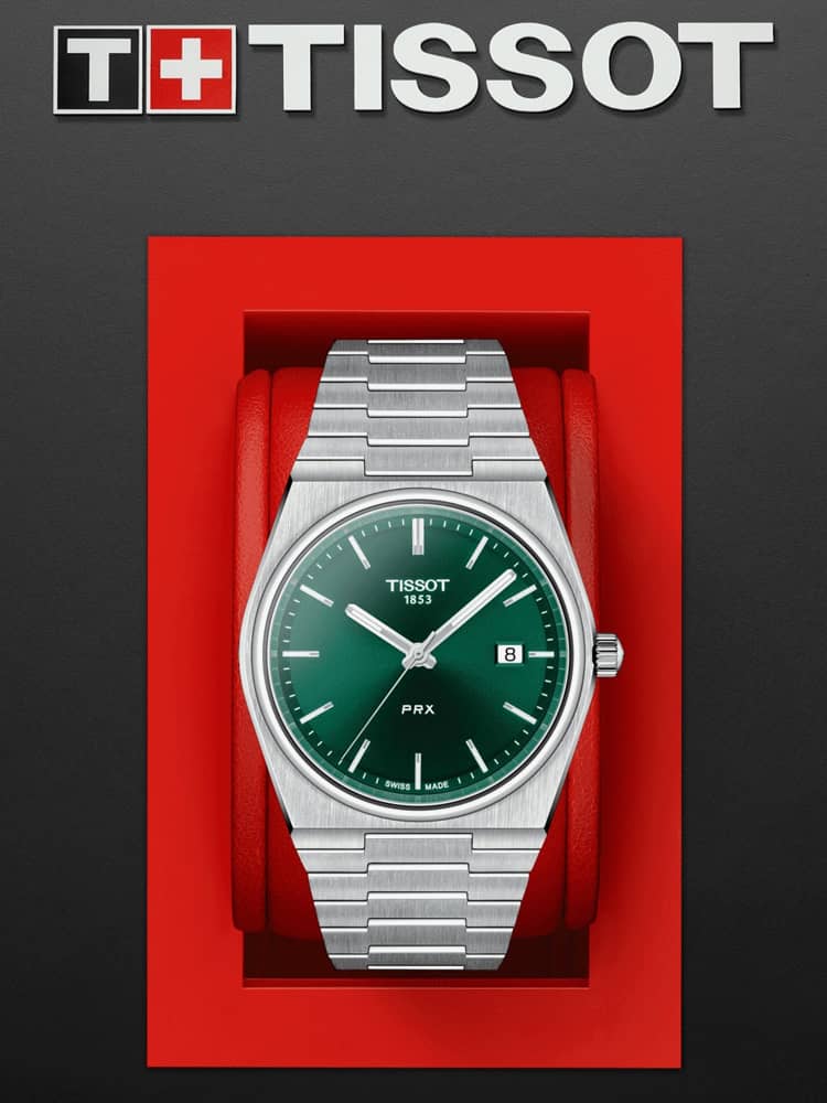Tissot Mens PRX Green Watch T137.410.11.091.00