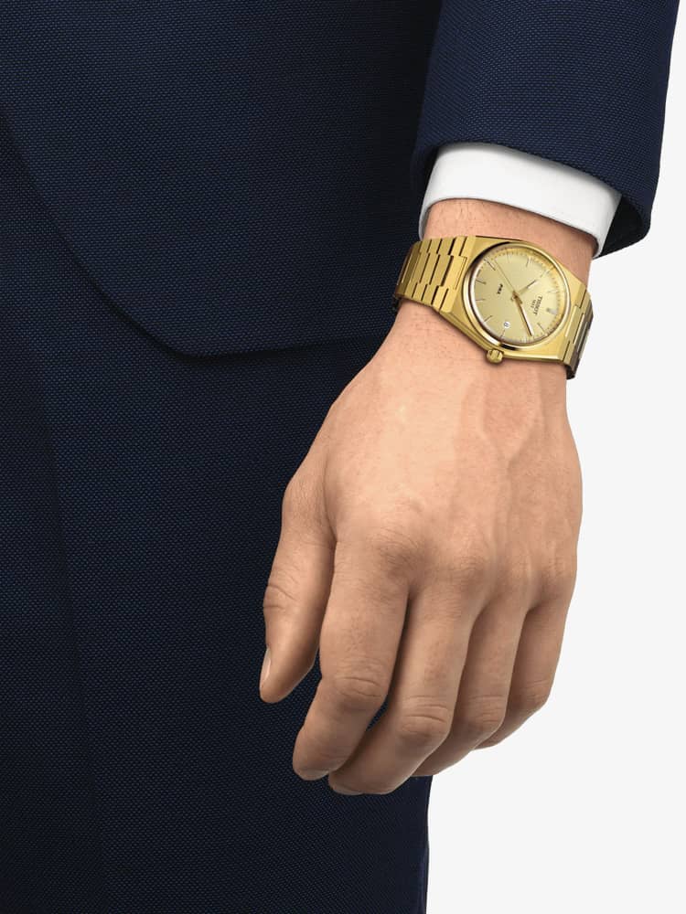 Tissot Mens PRX Gold Plated Watch T137.410.33.021.00