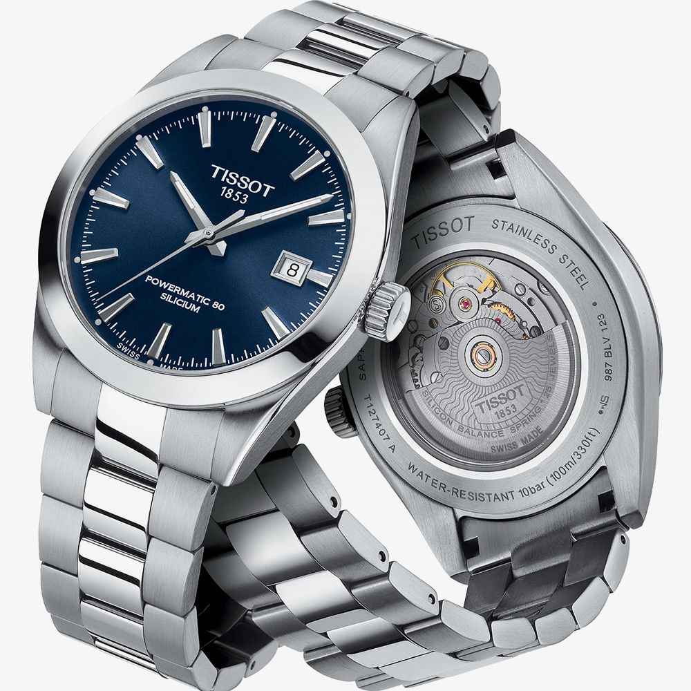 Tissot Gentlemens Powermatic 80 Silicium Watch T127.407.11.041.00