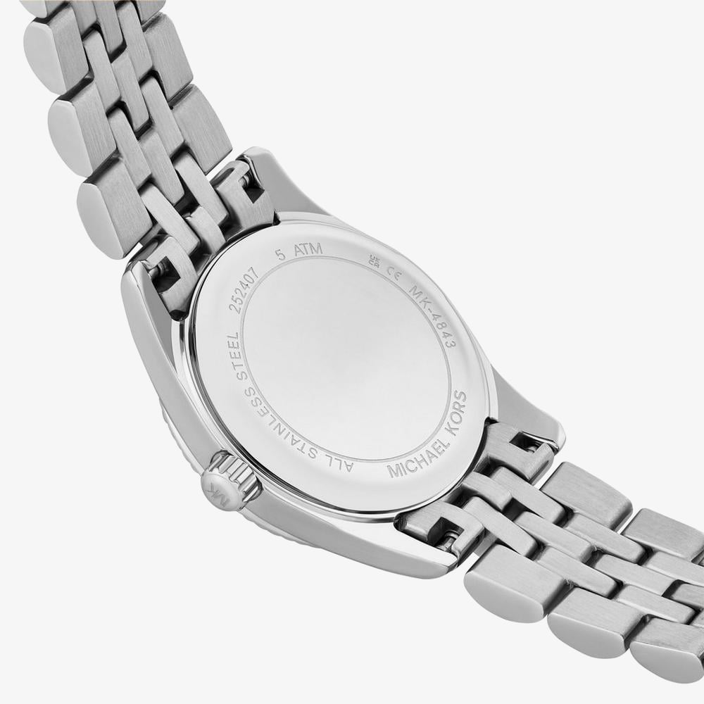 Michael Kors Lexington Silver Tone Crystal Watch MK4843