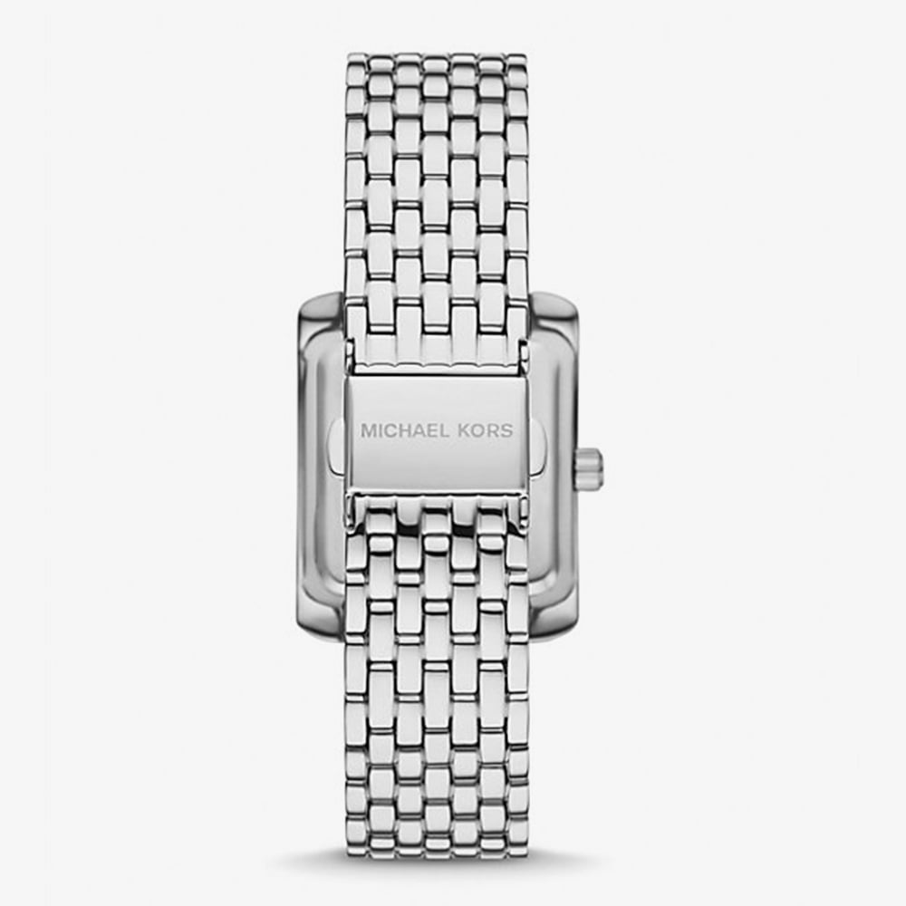 Michael Kors Emery Silver Tone Crystal Pave Blue Dial Watch MK4829