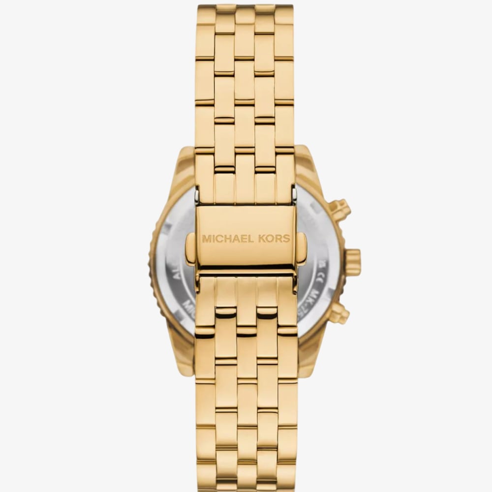 Michael Kors Ladies Mini Bryant Gold Chronograph Watch MK7530