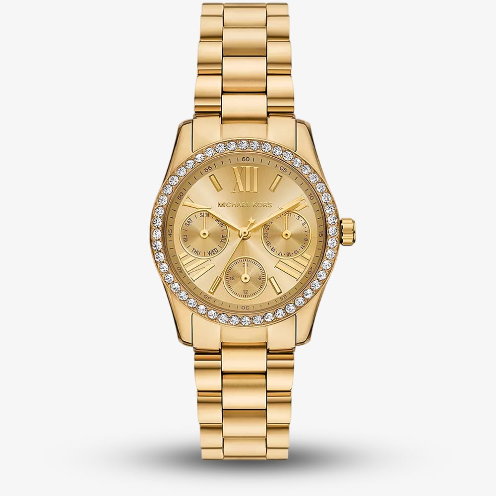 Michael Kors Ladies Lexington Gold Chronograph Watch MK4982