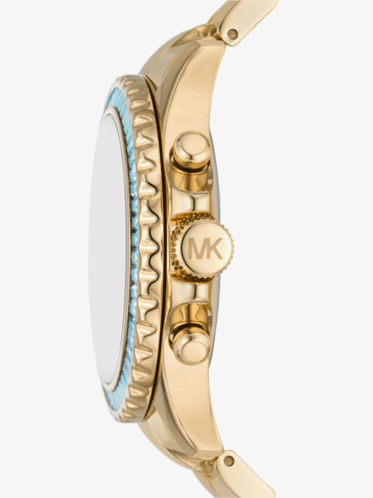 Michael Kors Ladies Everest Chronograph Green Stone Watch MK7210