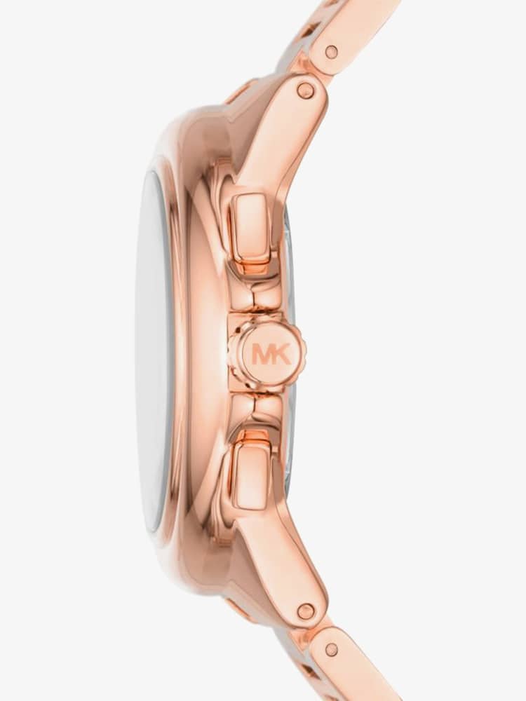 Michael Kors Ladies Cammille Rose Gold Chronograph Watch MK7271