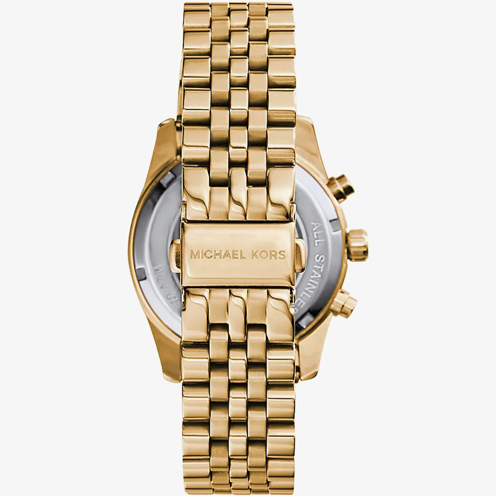 Michael Kors Ladies Lexington Gold Plated Watch MK7378