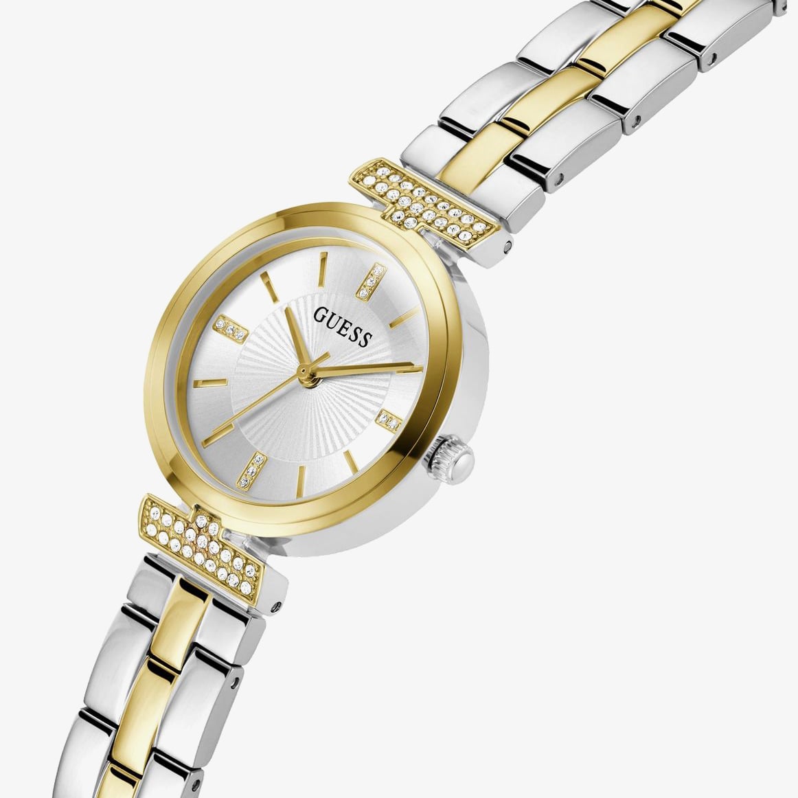Guess Ladies Array Two Tone Crystal Watch GW0762L5