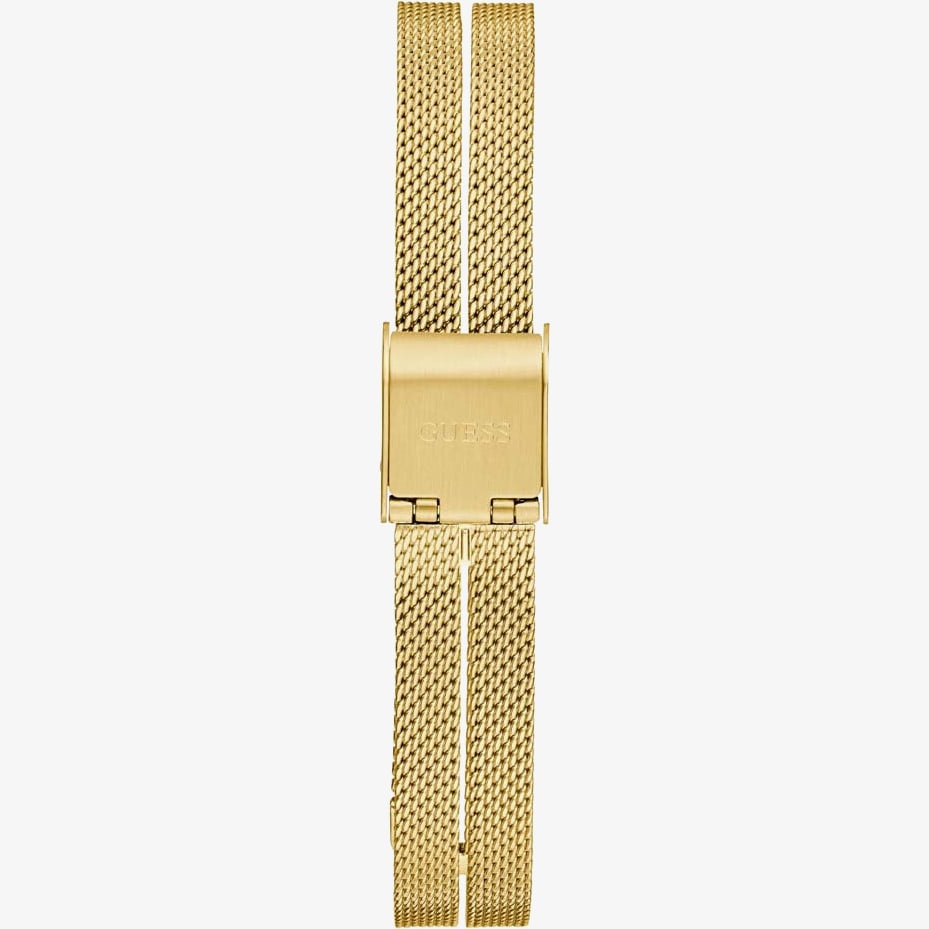 Guess Ladies Array Gold Tone Mother Of Pearl Crystal Watch GW0471L2