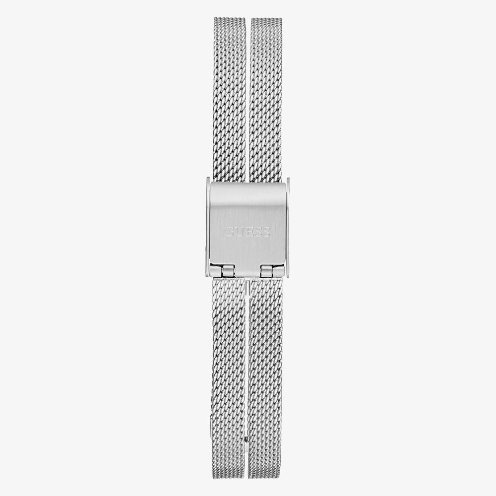 Guess Ladies Array Silver Mother Of Pearl Crystal Watch GW0471L1
