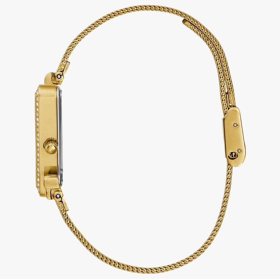 Guess Ladies Fame Gold Tone Triangular Crystal Watch GW0508L2