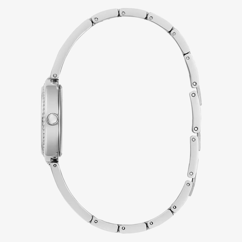 Guess Ladies Lovely Silver Crystal Heart Watch GW0655L1