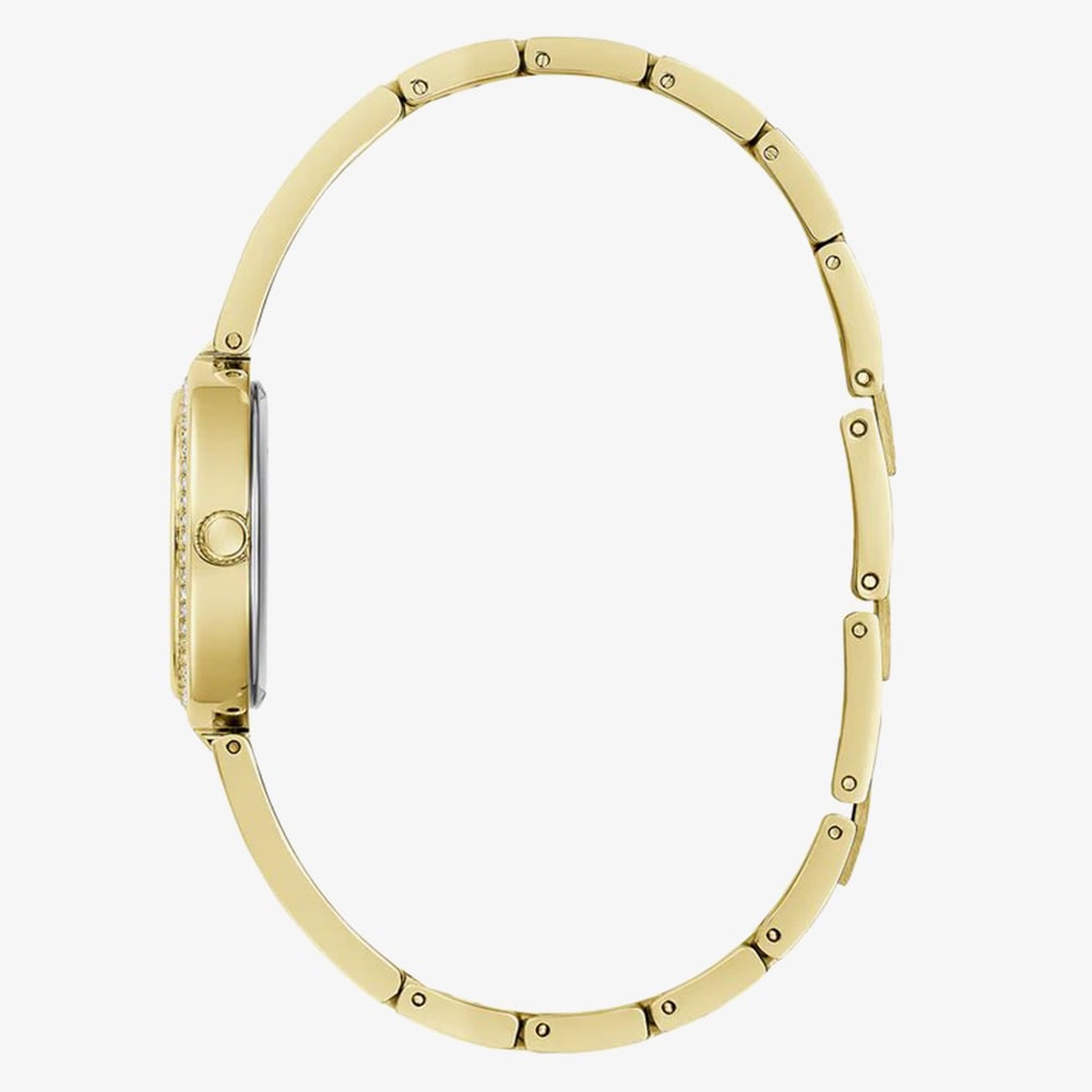 Guess Ladies Lovely Gold Tone Crystal Heart Watch GW0655L2