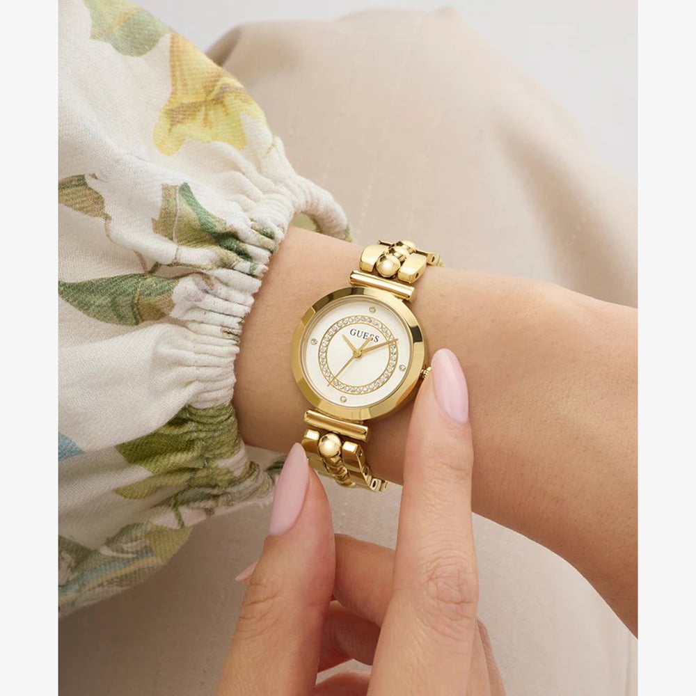 Guess Ladies Leena Gold Tone Bracelet Watch GW0994L2