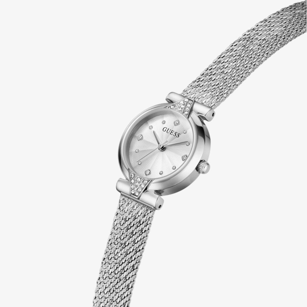 Guess Ladies Louisa Silver Mesh Bracelet Watch GW1086L1