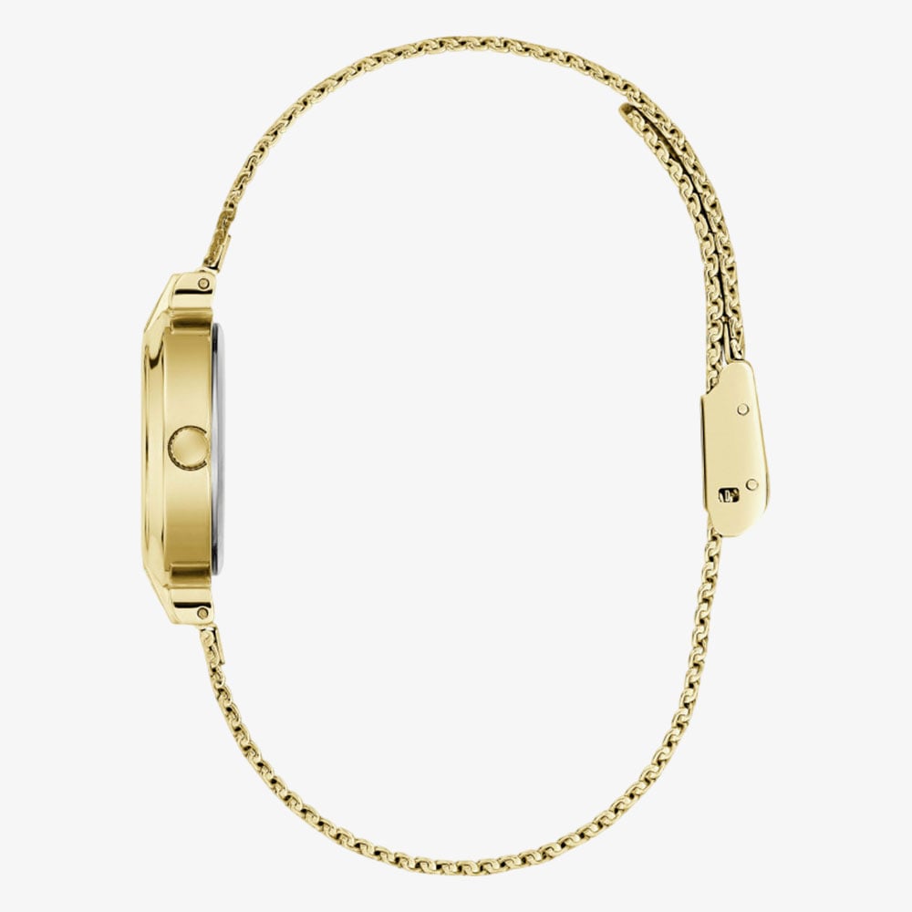 Guess Ladies Louise Gold & Green Mesh Bracelet Watch GW1086L2