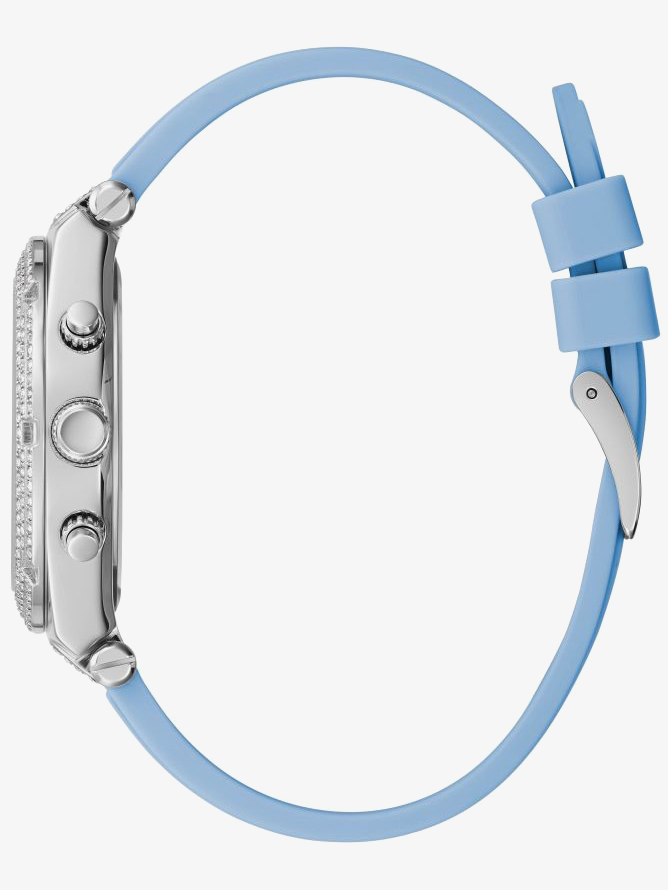 Guess  Heiress Blue Rubber Strap Watch GW0407L1