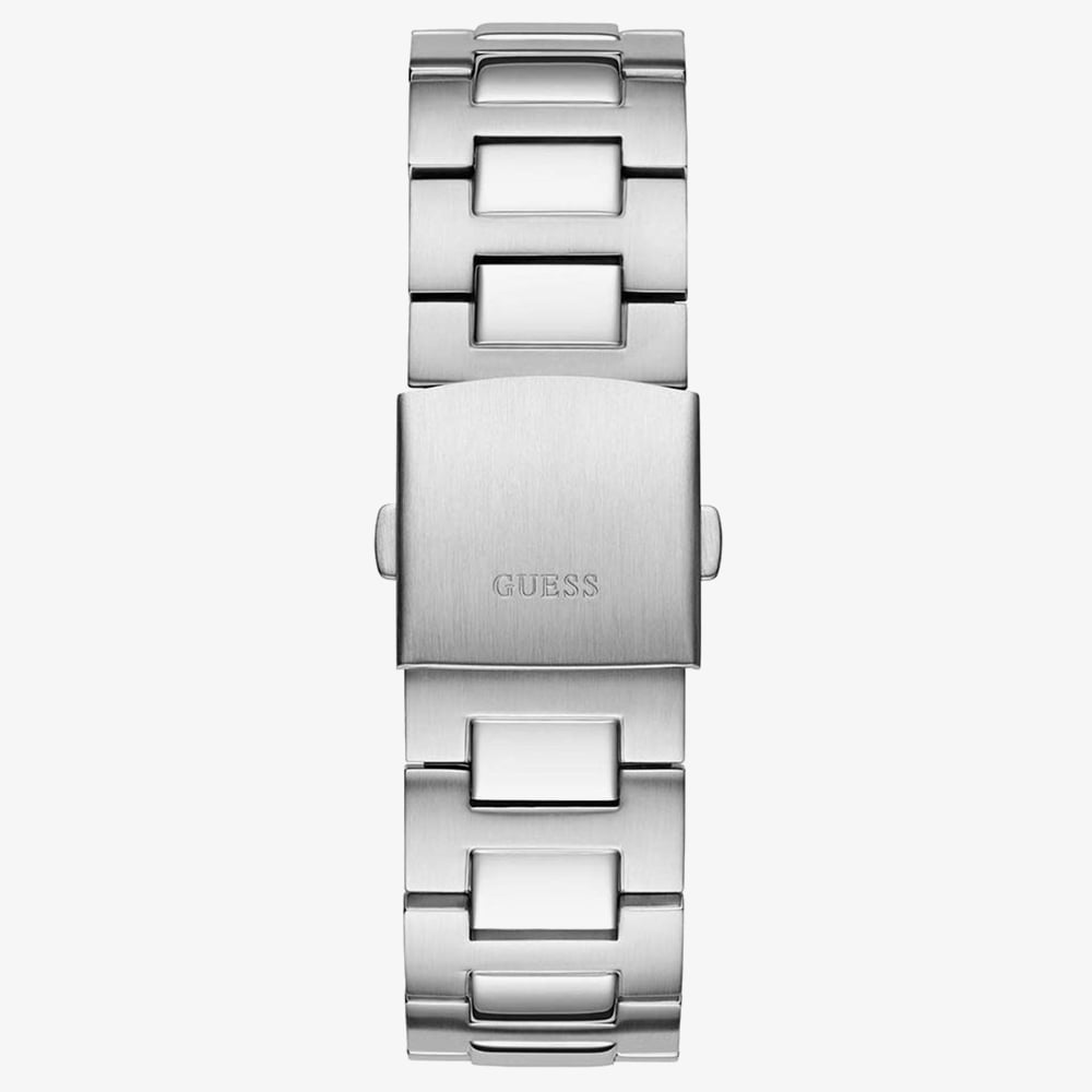 Guess Mens Dashboard Silver Black Dial Watch GW0798G1