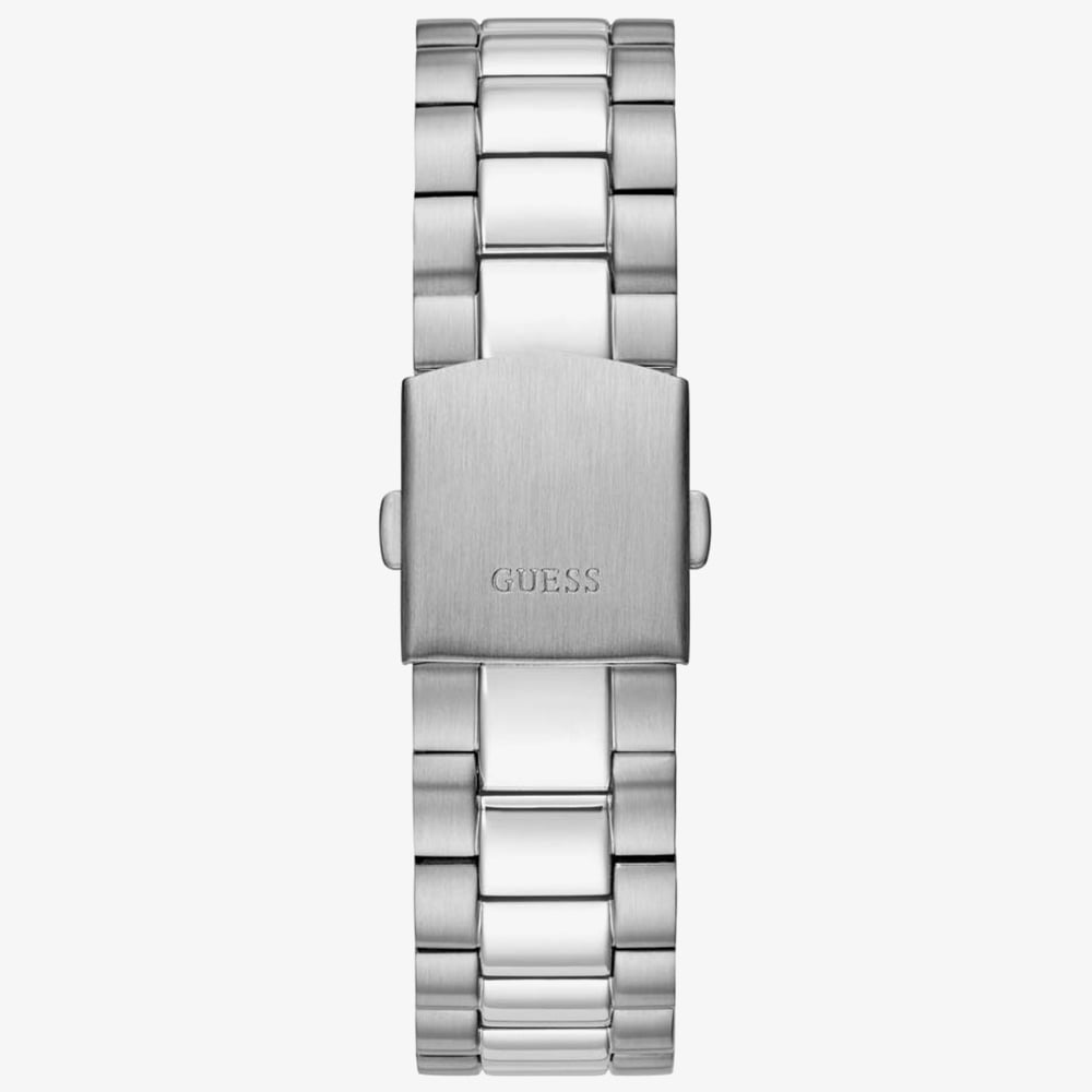 Guess Mens Connoisseur Silver Blue Dial Watch GW0265G7