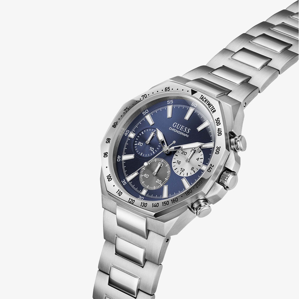 Guess Mens Blake Silver Bracelet Watch GW1122G1
