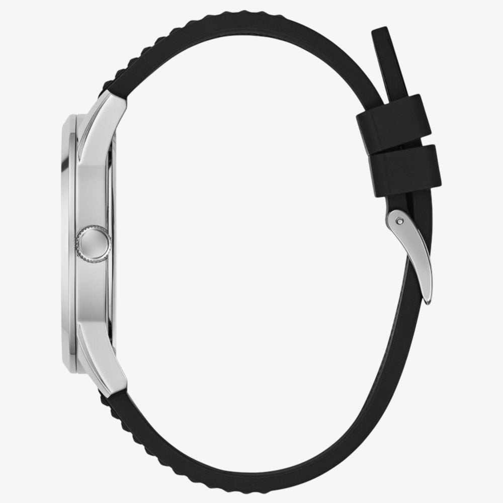 Guess Mens Mogul Black Rubber Strap Bracelet Watch GW1143G1