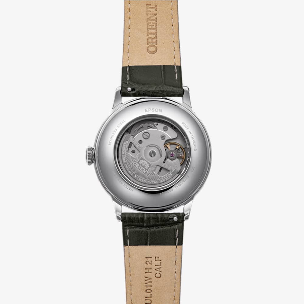 Orient Mens Bambino Beige Dial Leather Strap Watch RA-AC0025N