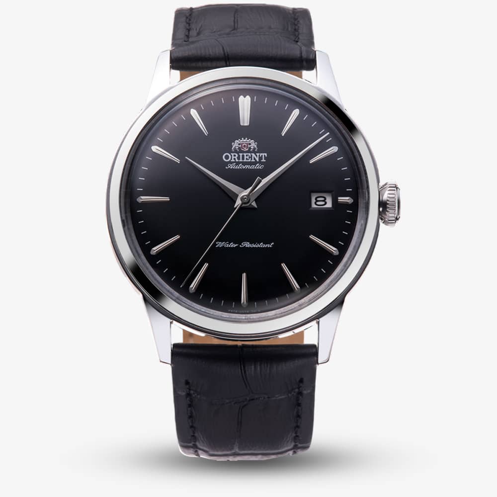 Orient Unisex Bambino Black Dial Leather Strap Watch RA-AC0M02B