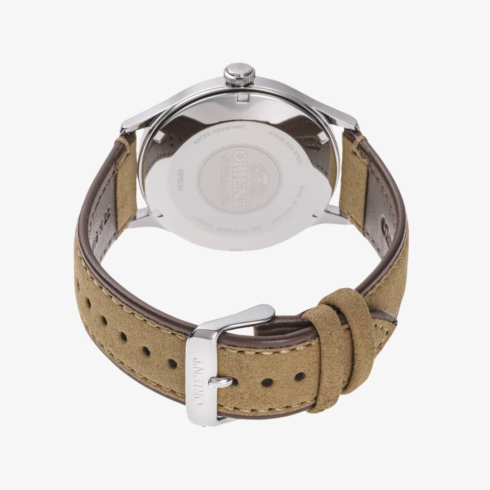 Orient Mens Bambino Green Dial Leather Strap Watch RA-AC0P01E