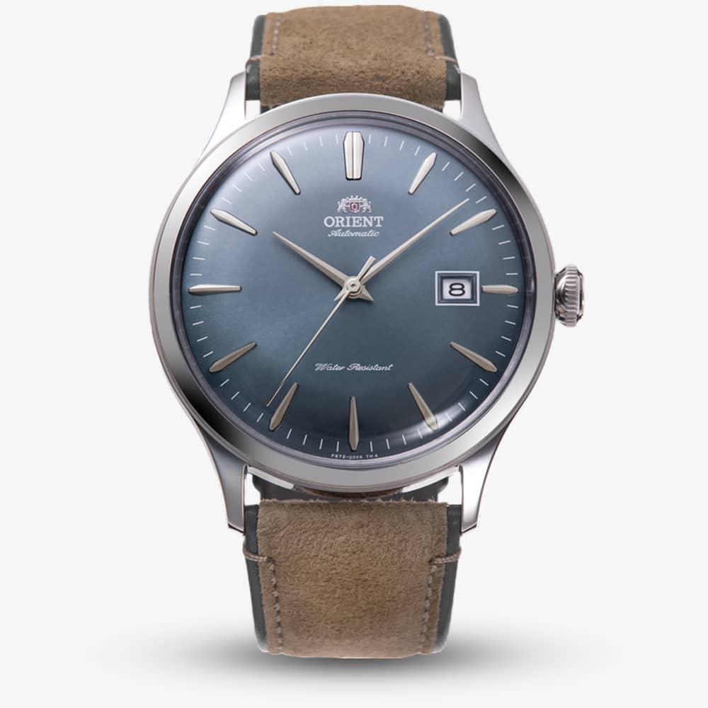 Orient Mens Bambino Blue Dial Leather Strap Watch RA-AC0P03L