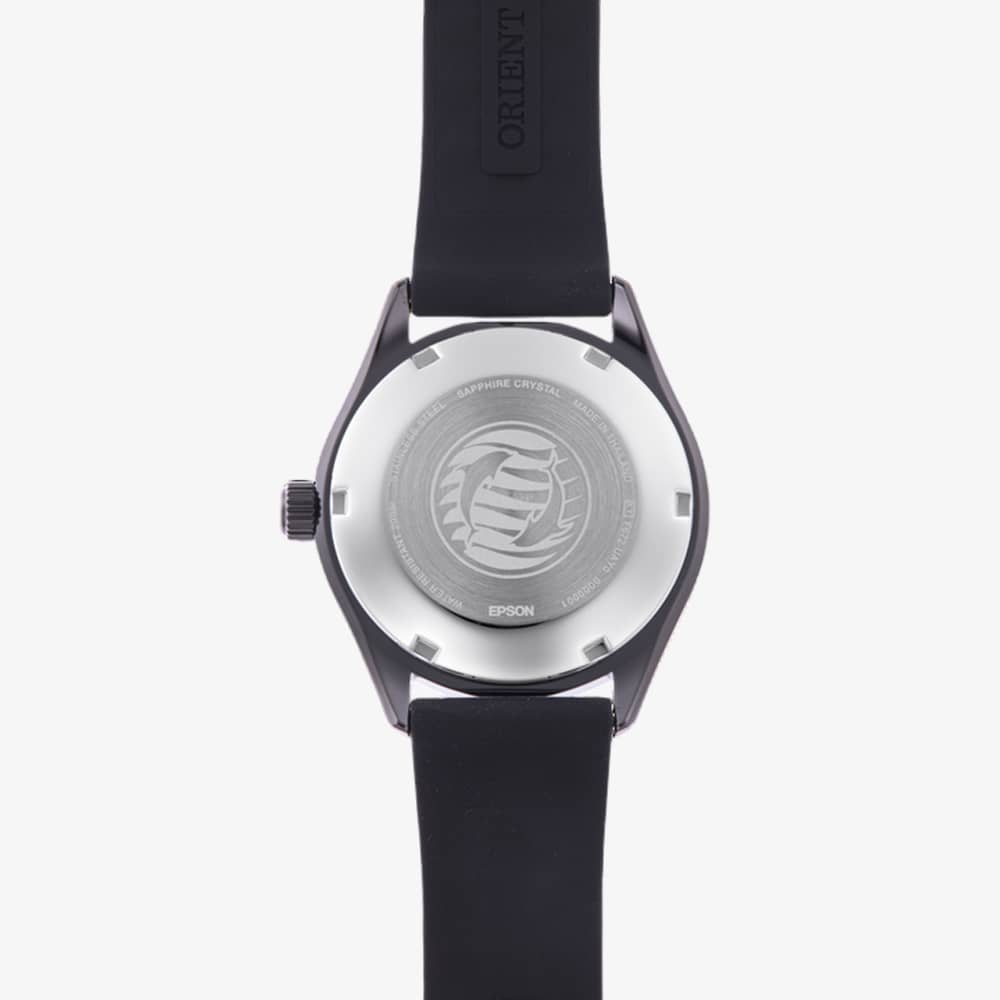 Orient Mens Mako 40 Black Dial Rubber Strap Watch RA-AC0Q10N