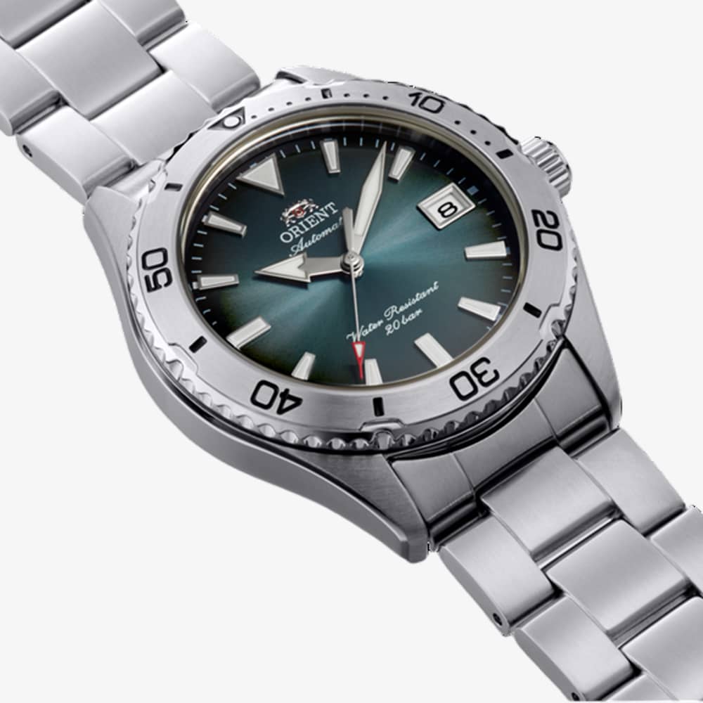 Orient Mens Mako 40 Green Dial Bracelet Watch RA-AC0Q13E