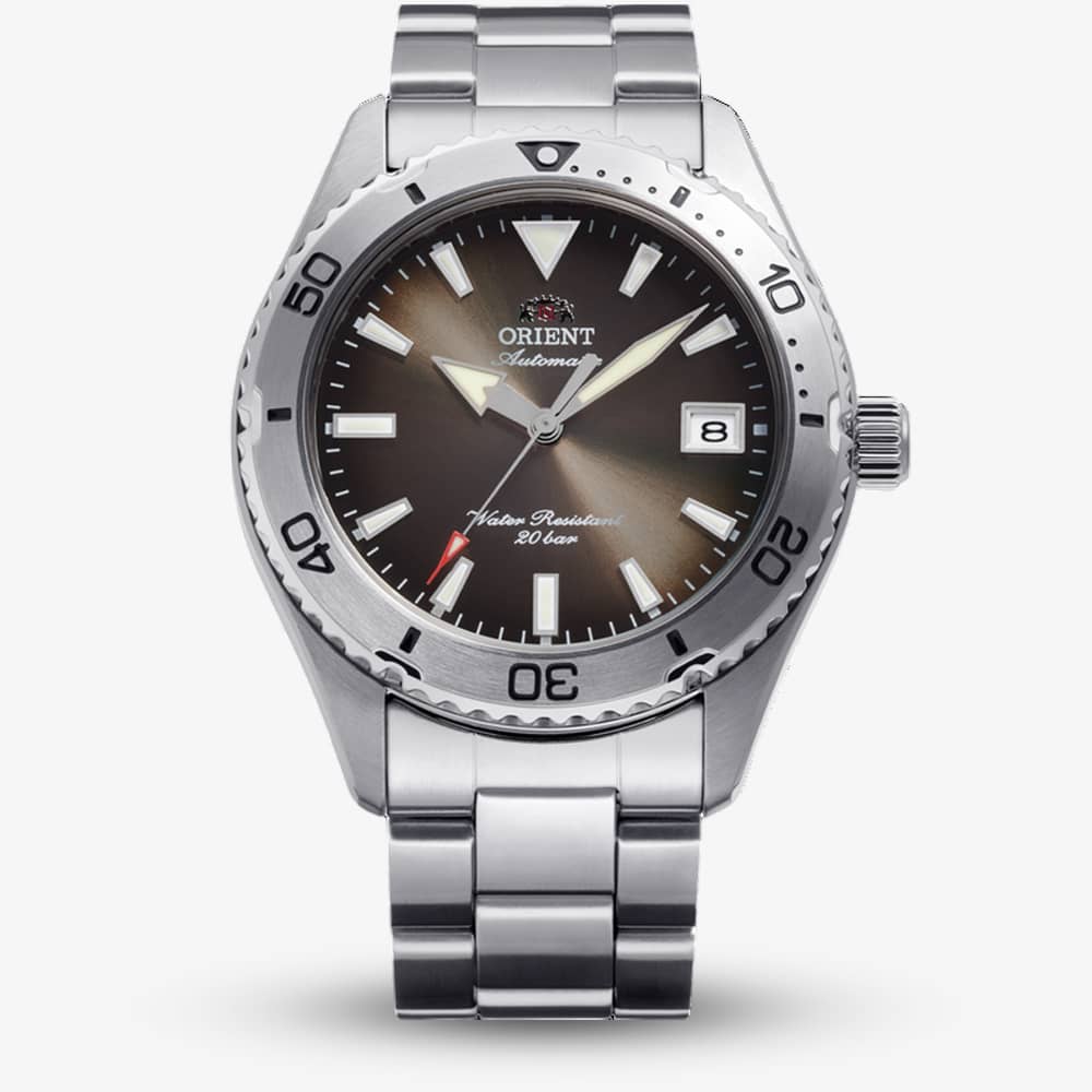 Orient Mens Mako 40 Brown Dial Bracelet Watch RA-AC0Q15Y