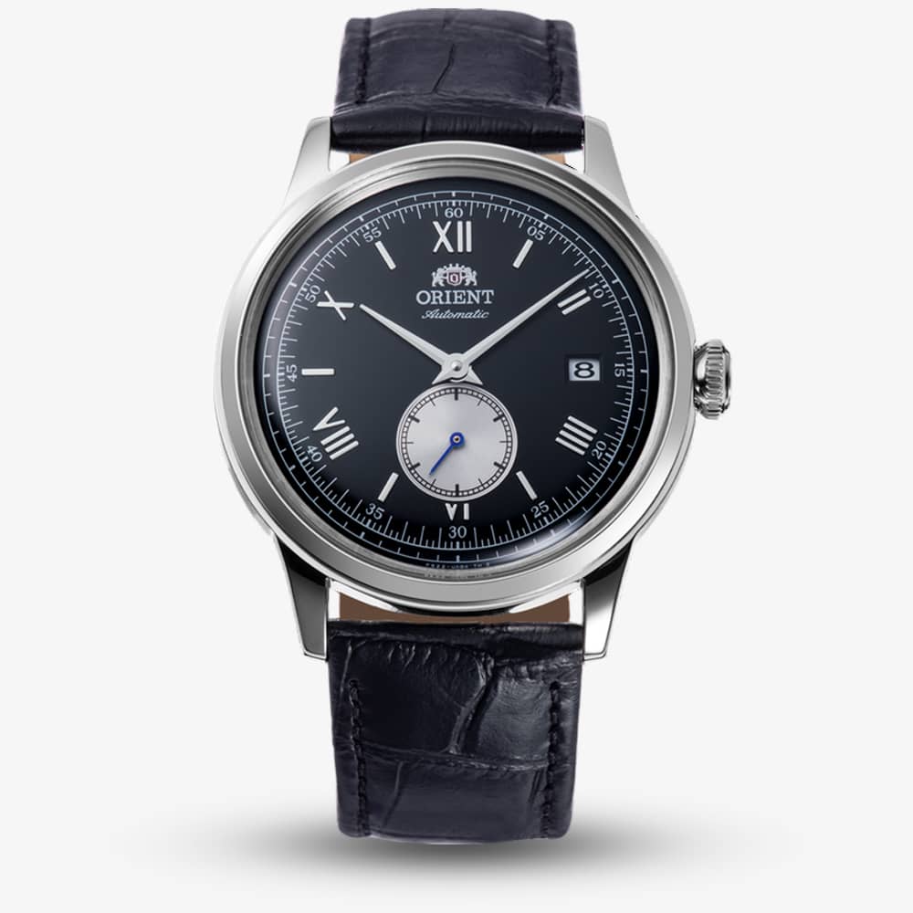 Orient Mens Bambino Small Seconds Black Dial Leather Strap Watch RA-AP0101B