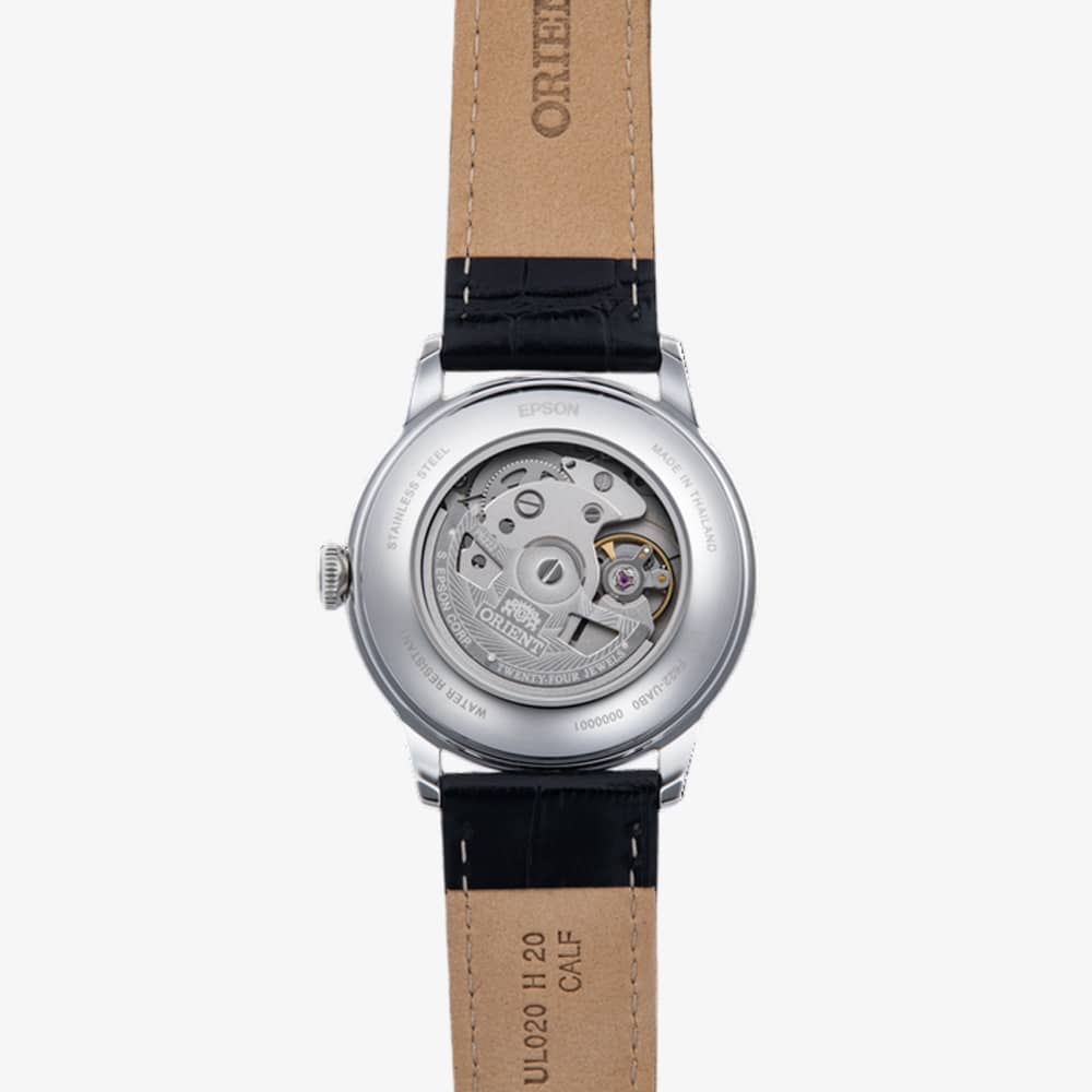 Orient Mens Bambino Small Seconds Black Dial Leather Strap Watch RA-AP0101B